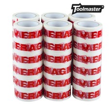 72Rolls Fragile Print Shipping Tape 2" 110 Yards 2 mil Thick Carton Sealing Tape