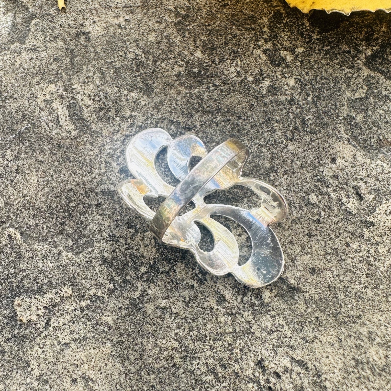 Sterling Silver Modernist Scrollwork Statement Ri… - image 8