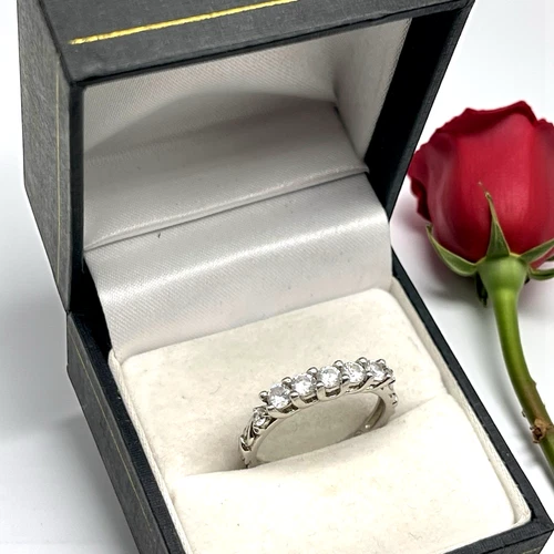 New ListingVintage Designer RL Cubic Zirconia Accent 925 Sterling Thin Band Ring, size 7.5