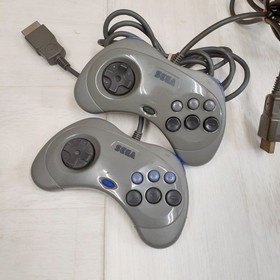 Sega Saturn Japanese Console with Arcade Stick Light Gun 2 Controllers 3 Games