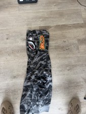 A Bathing Ape Shark Camouflage Full Zip Hoodie Gray Blue Black Fleece