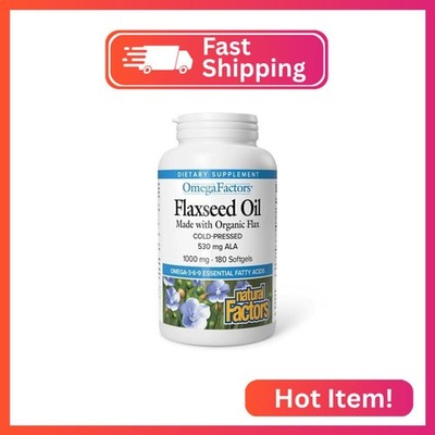 Omega Factors by Natural Factors, Flaxseed Oil, Supports Overall Health with Ome