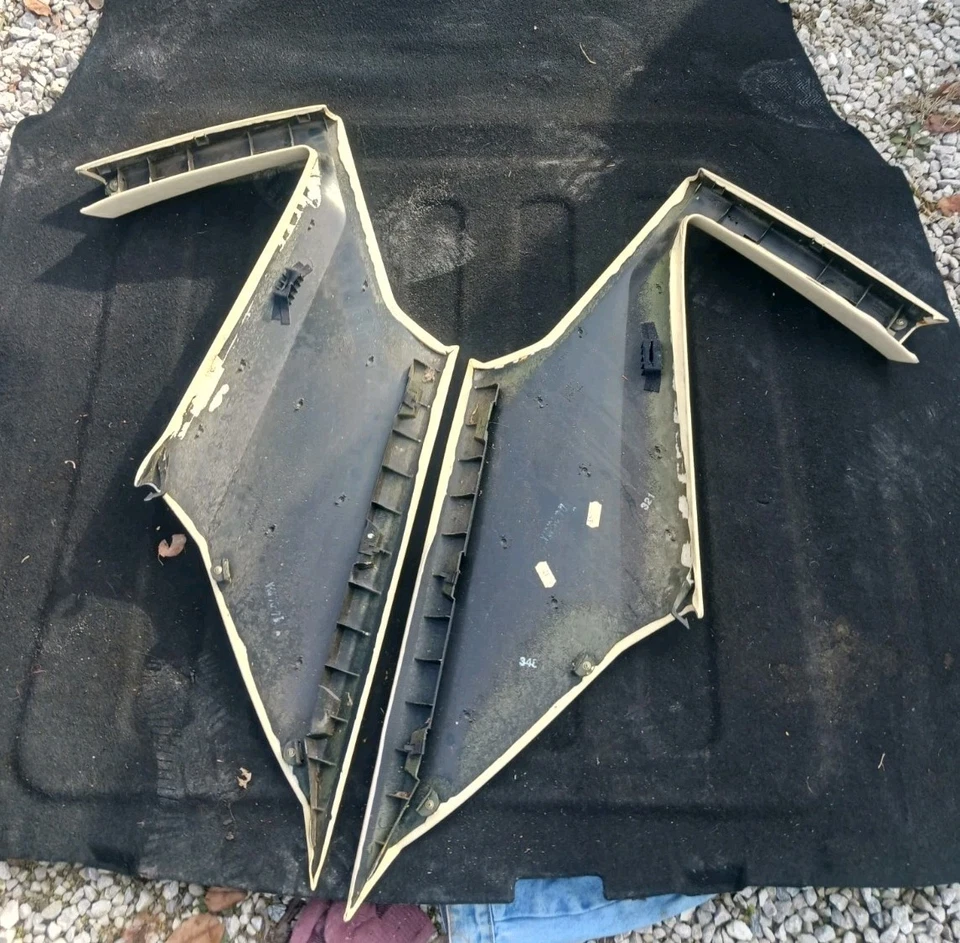 1996-2002 Mercedes R129 SL320 SL500 Left & Right Hard Top Window Panel Trim Tan Foto 4 de 4