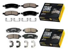 Front Rear Ceramic Brake Pads For 2006 - 2009 Chevy Trailblazer 4.2L 5.3L 6.0L