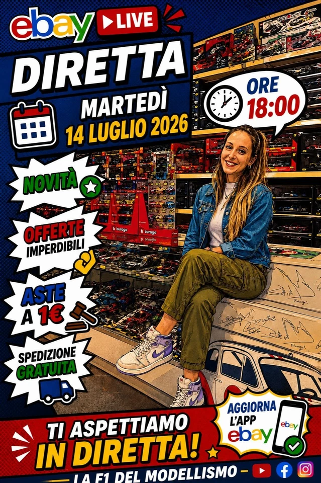 Live LaF1delmodellismo 14 Luglio 26 Novità - Offerte Esclusive - Aste da 1€