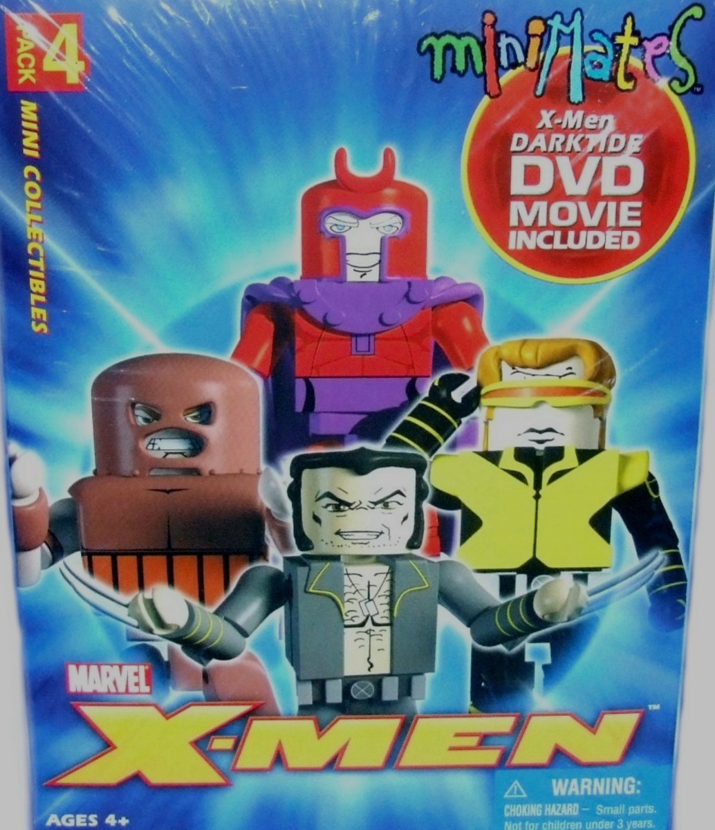 Marvel X-Men Mini Mates WOLVERINE CYCLOPS MAGNETO JUGGERNAUT New