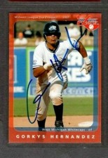 2007 Grandstand Whitecaps Baseball Card Gorkys Hernandez Signed Autograph