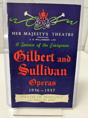 VINTAGE THEATRE PROGRAMME HER MAJESTYS THEATRE 1956 GILBERT SULLIVAN OPERAS - 第 1/18 張圖片