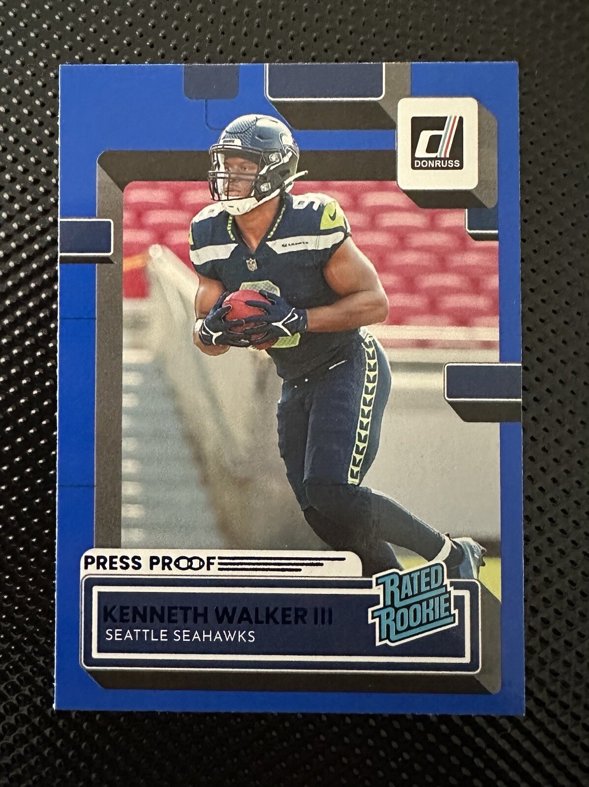 Kenneth Walker III Panini Donruss #318 Press Proof Blue
