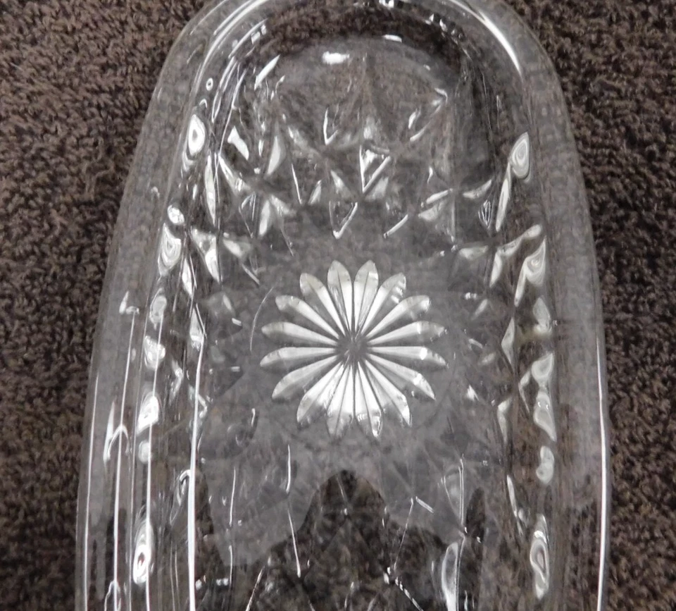 Prato de manteiga vintage coberto de vidro estilo Starburst cozinha decorativa - Imagem 4 de 4