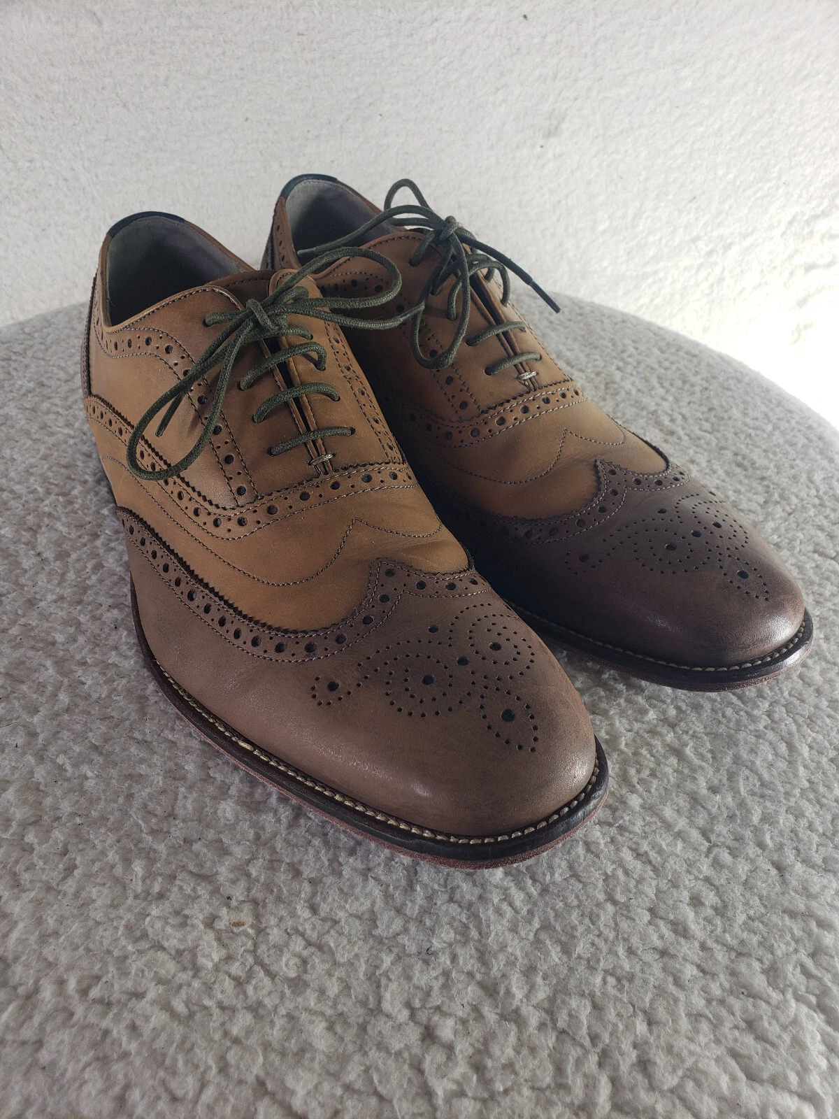 Scarpe eleganti Clarks Oxford uomo 12M pelle marrone stringate alare comode