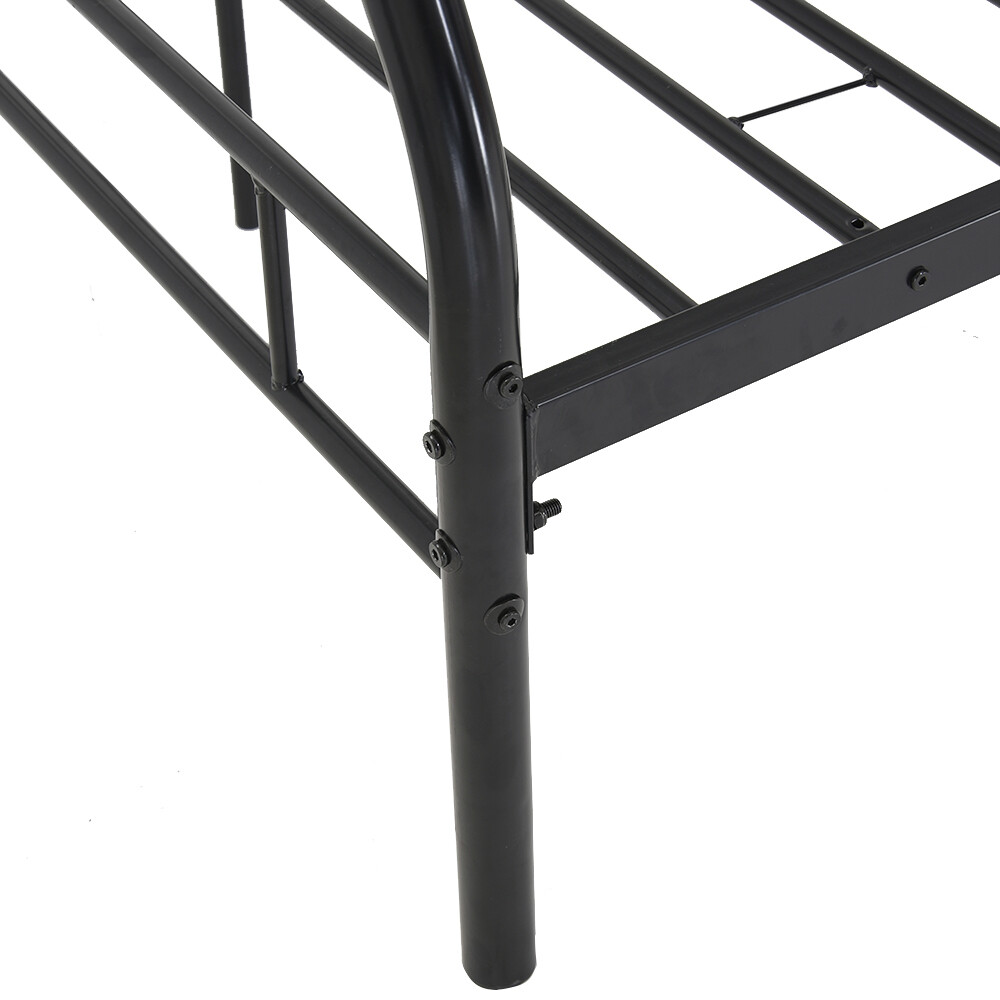 Panana Metal Triple Sleeper Bed Bunk Bed Frame in Black Double & Single