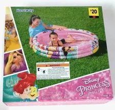 DISNEY PRINCESS 3 Ring  Pool-Ages 2 + Brand New- Bestway  48 X 48 X 9.8 inches