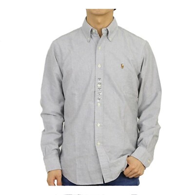 MINOR DEFECT* Polo Ralph Lauren Long Sleeve Classic Fit Ox - Slate 