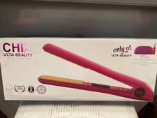 CHI Pink 1" Tourmaline Ceramic Hair styling Iron With Bonus Pouch & Iron Guard