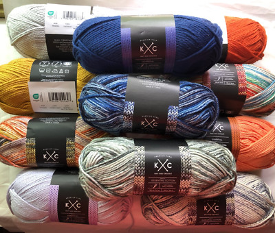 K & C Essential 100% Cotton Yarn-MANY COLORS- DISCOUNT SHIPPING on 2+ items