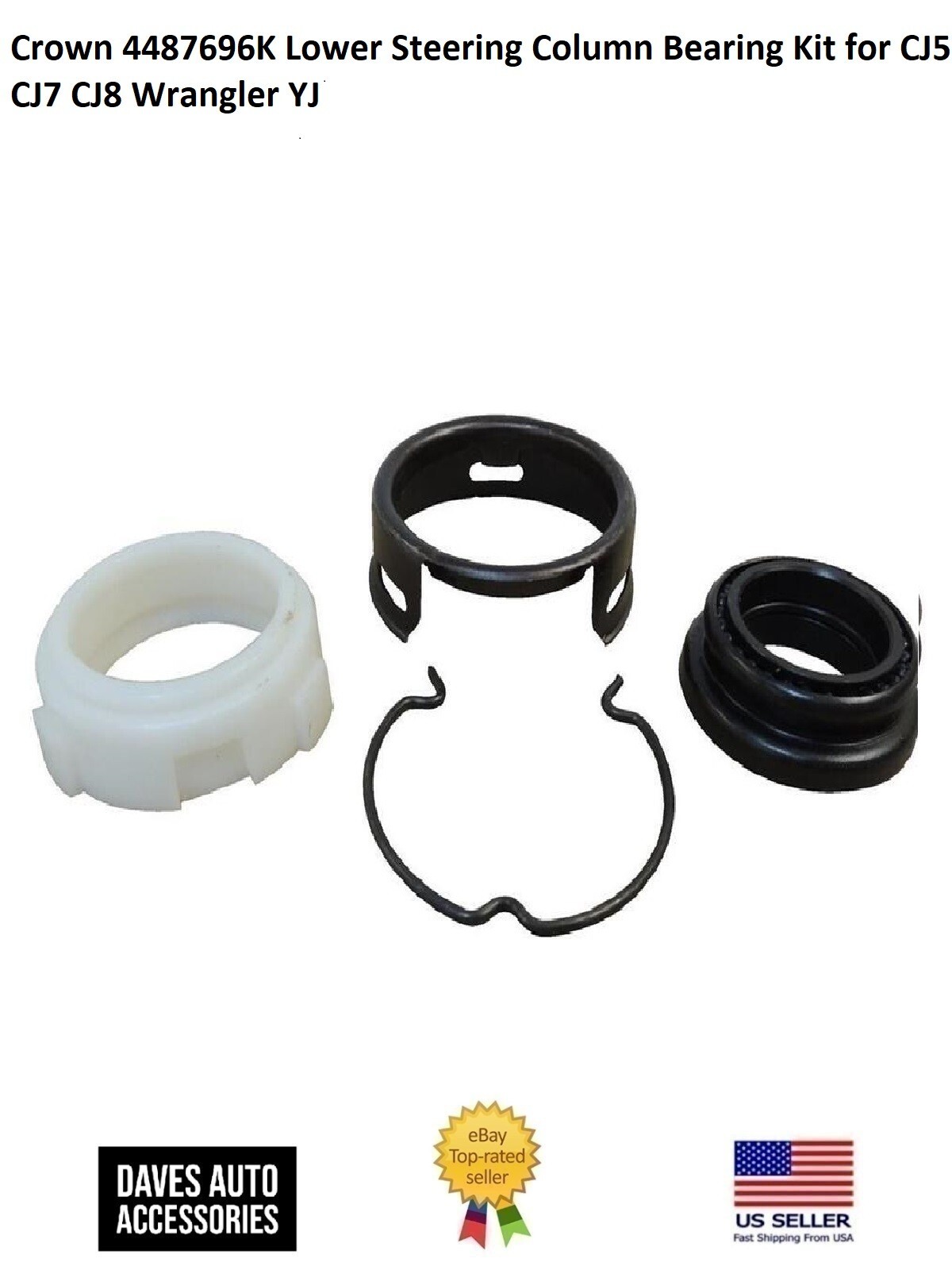 Crown 4487696K Lower Steering Column Bearing Kit for CJ5 CJ7 CJ8