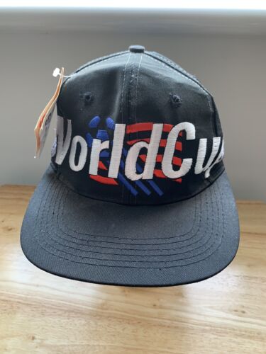 Vintage World Cup USA 94 Soccer Logo Cap Black Brand New Cap Football - Picture 1 of 10