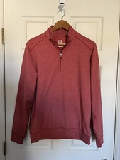 Cutter Buck Small- Red/Red Stripe 1/4 zip pullover