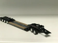 NEW DCP Black 1/64 Fontaine Lowboy w/ Detachable Goose Jeep & 4th Flip