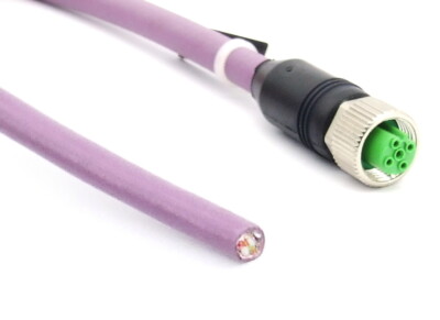 Profibus Data Cable M12 5-Pin Socket Bus DP Adapterkabel Leitung Automation 2m