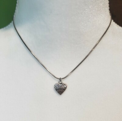 SIGNIERTE PIERRETTE DESIGNS STERLINGSILBER TRAUM HERZ ANHÄNGER HALSKETTE