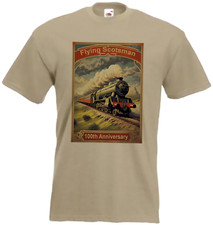 Flying Scotsman Train T-shirt 100th Anniversary Railway Steam Engine