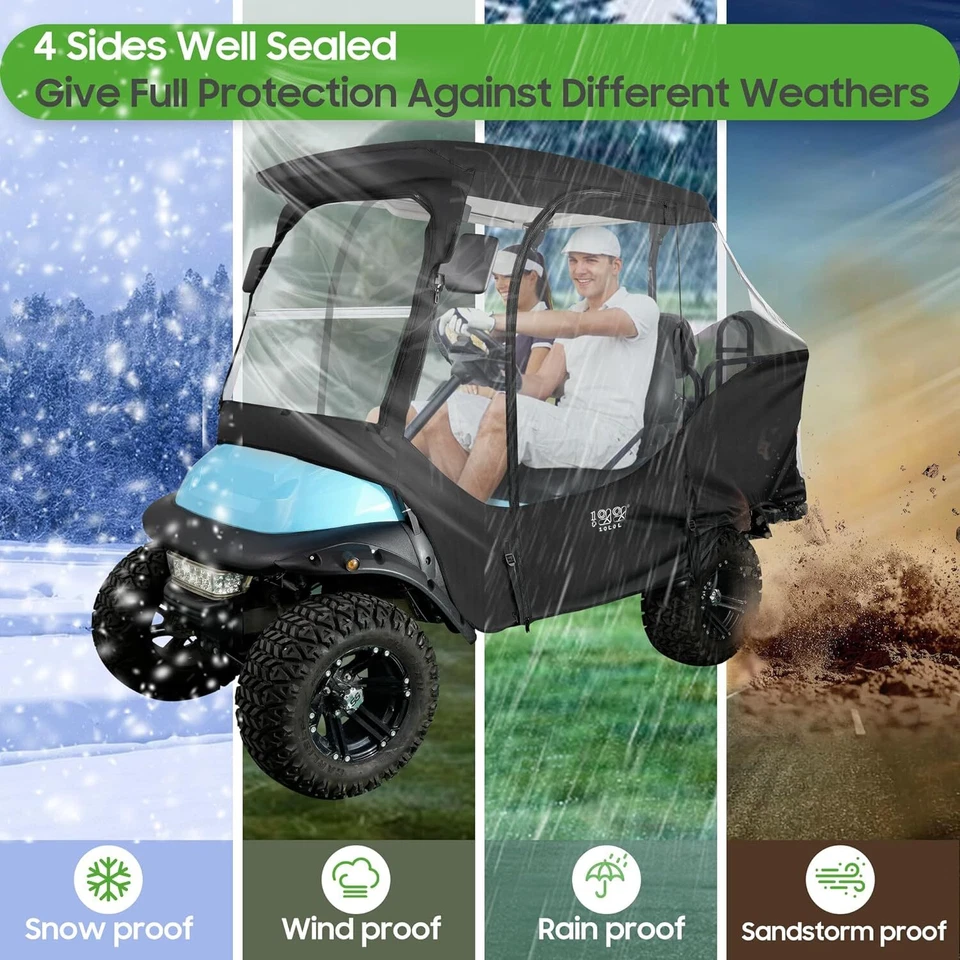 Carcasa de carro de golf de 4 pasajeros para Club Car Precedent con espejo retrovisor lateral de seguridad Foto 2 de 4