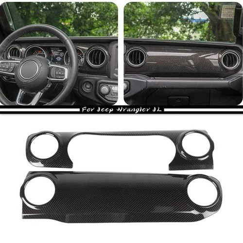 For 20182023 Jeep Wrangler JL Carbon Fiber Center Console Dash Panel