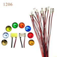 3v 12v Pre-soldered Micro LED Lamps Wired Mini Bulbs Street Lights 1206