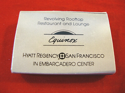 Vintage MATCHBOOK Equinox Revolving Restaurant @ Hyatt Regency, S.F. CA-Unstruck