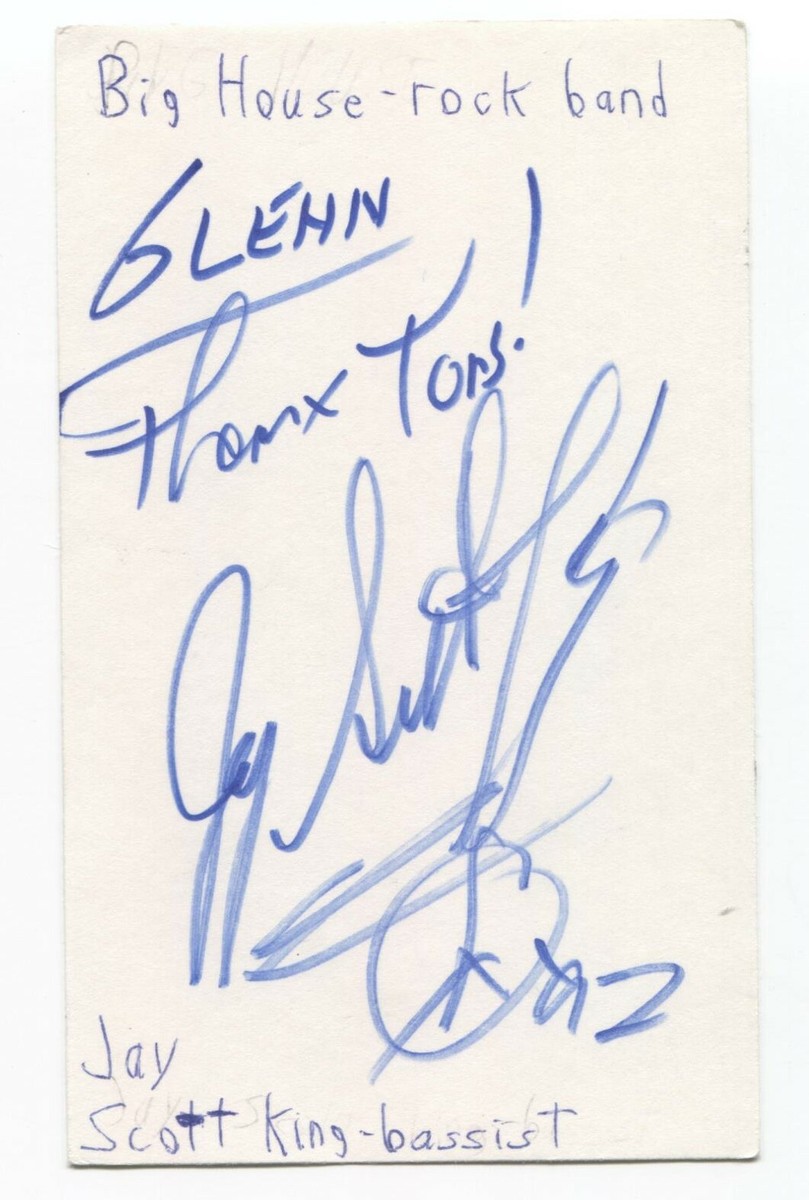SP クーラ ダイアモンド(サイン入り) PSA10 Big House Jay Scott King Signed 3x5 Index Card Autographed