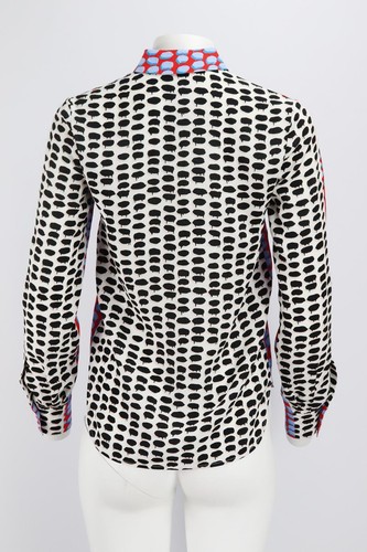STELLA MCCARTNEY PRINTED SILK SHIRT IT 36 UK 4 - Picture 4 of 7