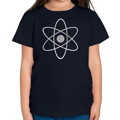 ATOMIC WHIRL SYMBOL DISTRESSED PRINT KINDER T-SHIRT VINTAGE TOP ATHEIST ATHEISM