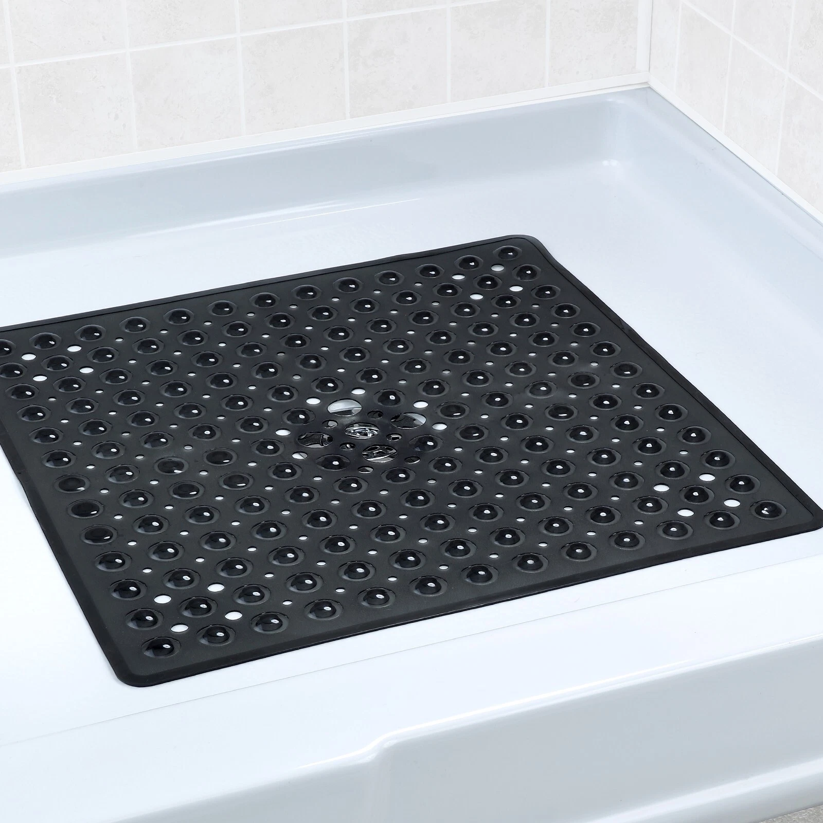 SlipX Solutions Square Rubber Shower Stall Mat
