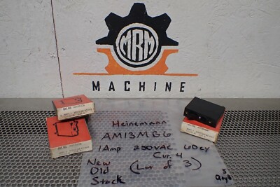 Heinemann AM13MG6 Circuit Breaker 1A 250VAC 60Cy Cur. 4 New (Lot of 3)