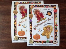 2 Suzy's Zoo sticker sheets: Halloween Fun! 90001 