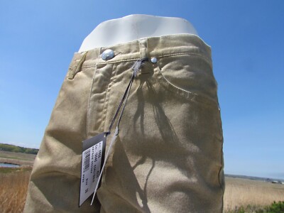 NEW 33 DISMERO pants ITALY $215 ecru gold jeans straight leg shimmer holiday wow