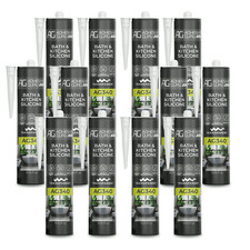 Adhesive Guru AG340 Clear Silicone Sealant 12x10.14 fl oz , 100 Silicone Caulk