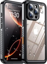 iPhone 16 Pro Max Waterproof Clear Case Heavy Duty Shockproof Full Body Prote...