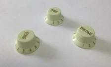 Set of 3 Plastic Knobs For S-Type Electric Guitars