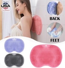 Shower Silicone Back Foot Scrubber Wall Mounted Back Scrubber Bath Massage Pad