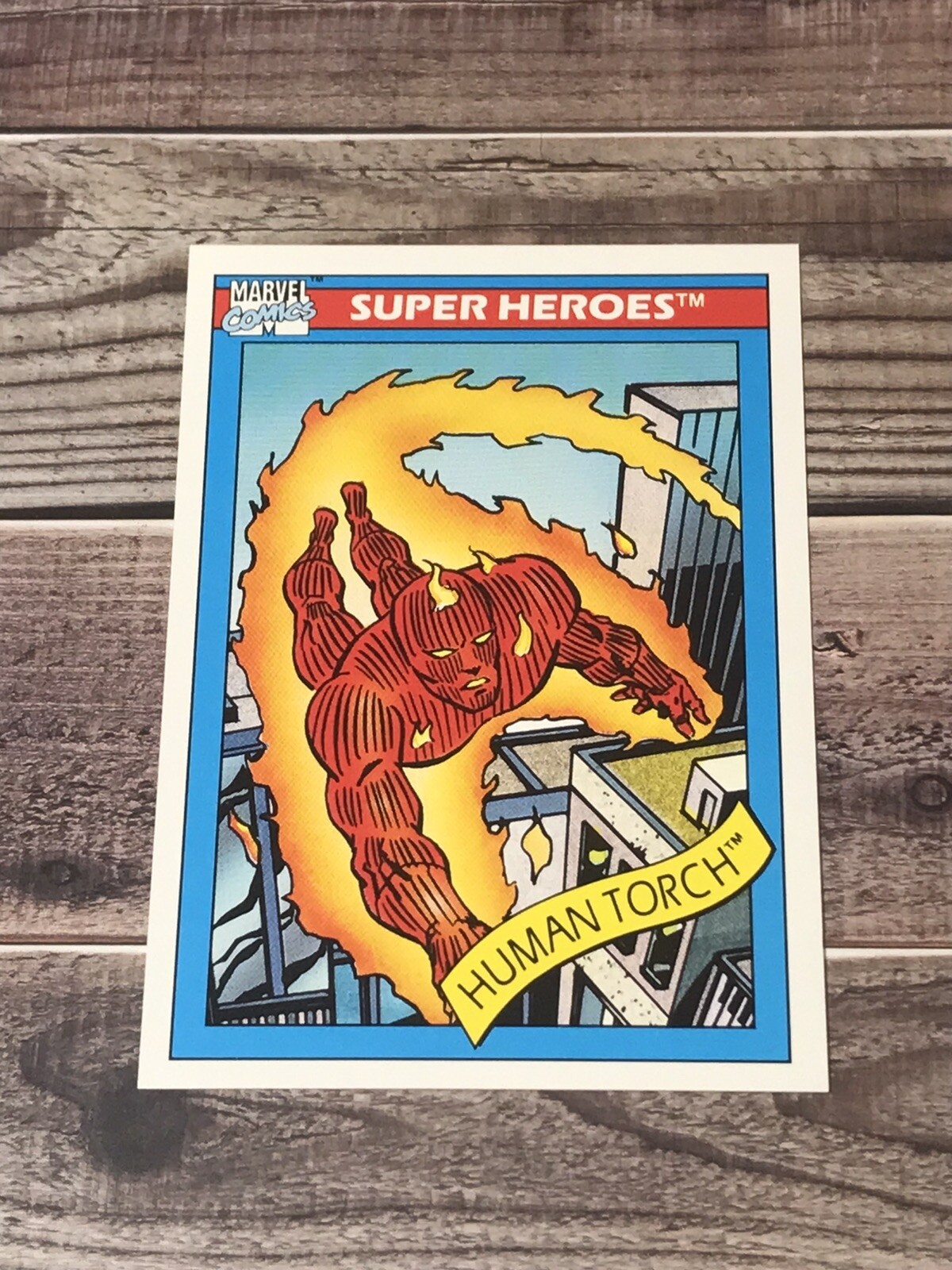 Human Torch - 1990 Marvel Universe - Superhero Impel Card #33