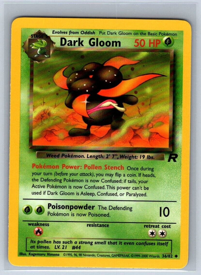 Pokemon Dark Gloom Team Rocket Unlimted 36/82 NM