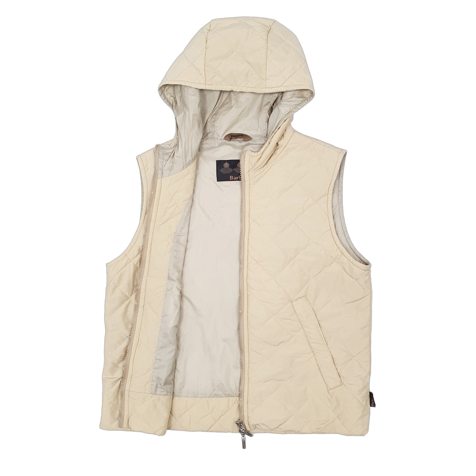 BARBOUR Quilted Jacket Coat Insulated Hooded Changeant Womens 10 image 2