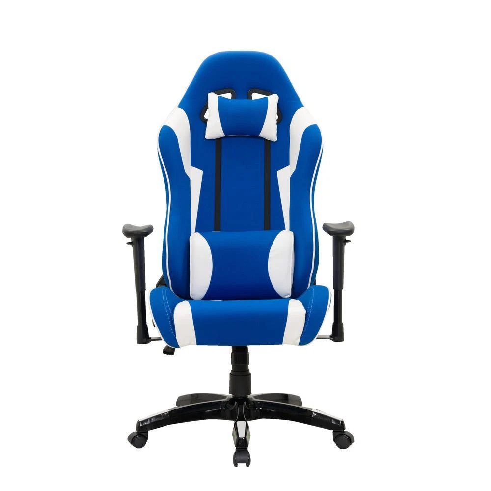 Blue and White High Back Ergonomic Gaming Chair eBay