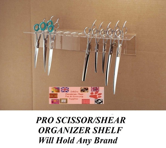 Pro Grooming Barber Hair Stylist Organizer SHEAR SCISSOR SHELF Rack