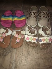 Lot Of 4 Pairs Baby Girl Shoes Size 2c And 3c