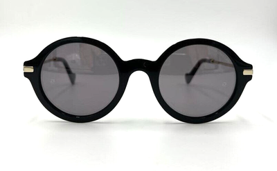 Authentic MONCLER ML0081 01A Shiny Black w/Gold, Smoke Lens  display picture 2