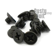 #4-40 x 1/8", Phillips Flat Head Screws, Stainless Steel, Black Oxide